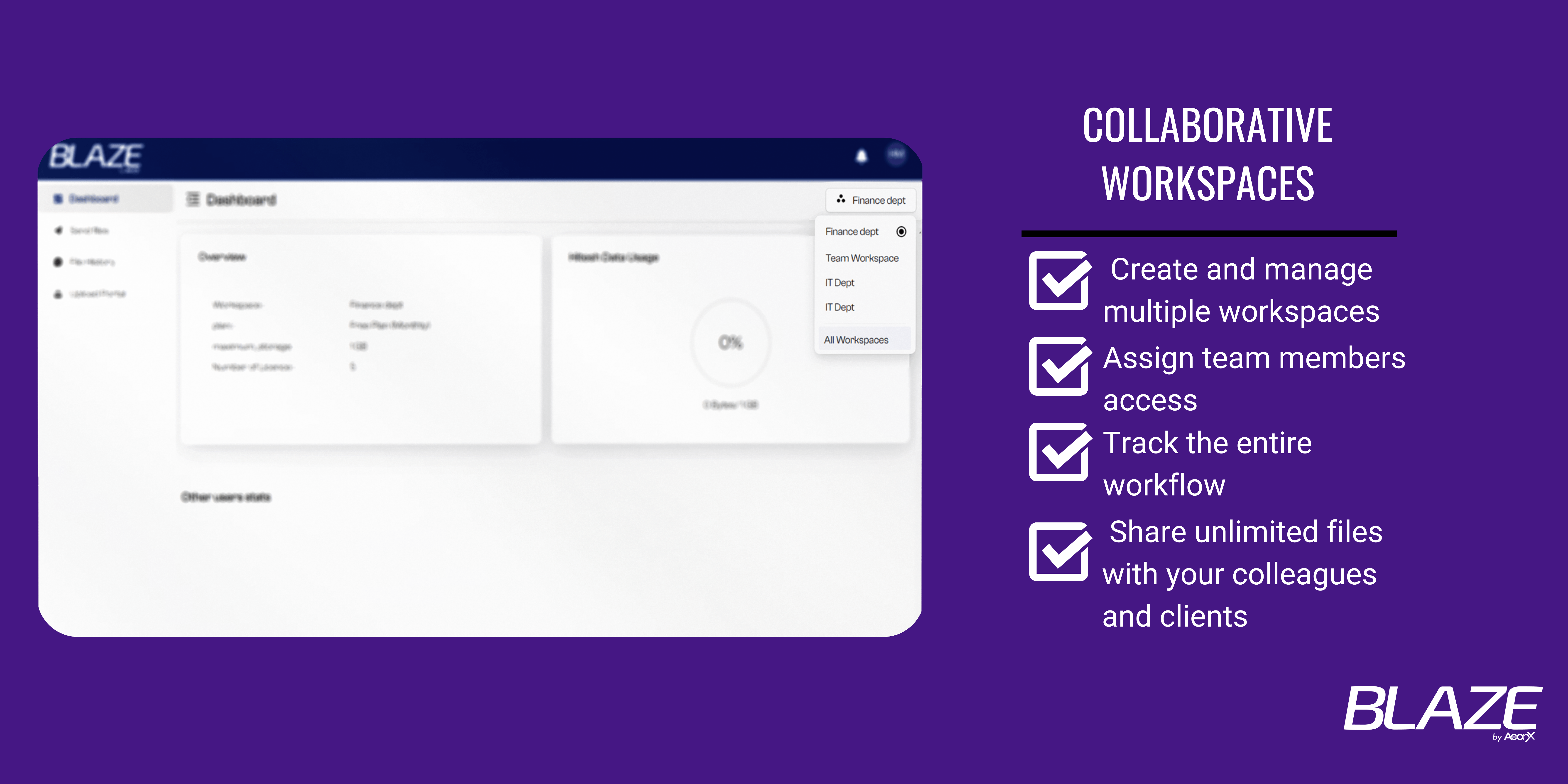 screenshot of Blaze Transfer